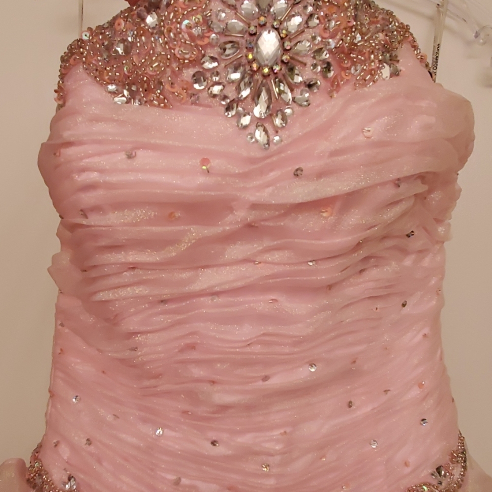 Princess pink prom dress